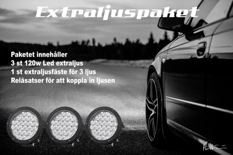120w Led extraljuspaket universalfäste