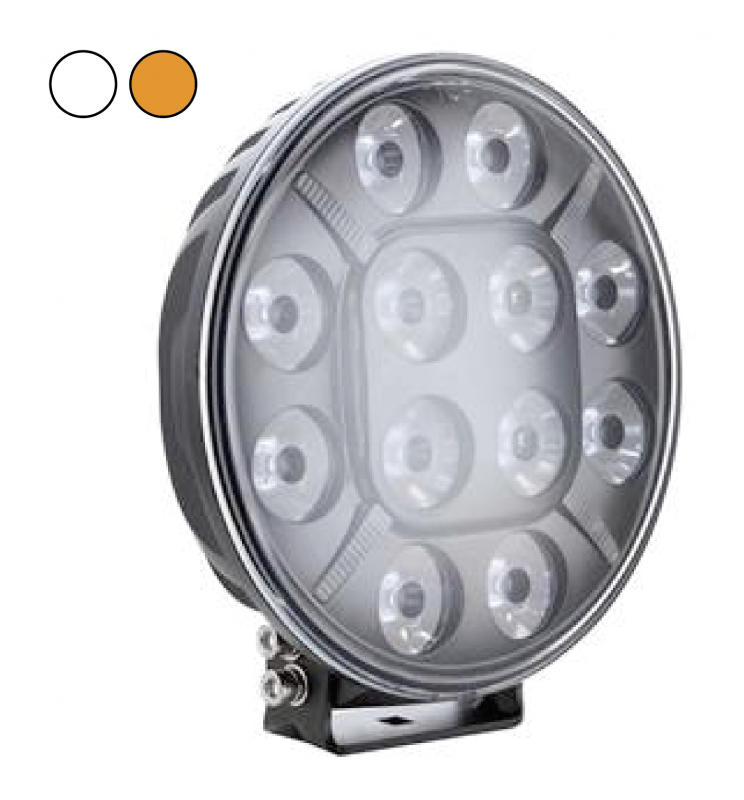 7" Seeker 60w Led Extraljus med Orange/Vitt Positionsljus