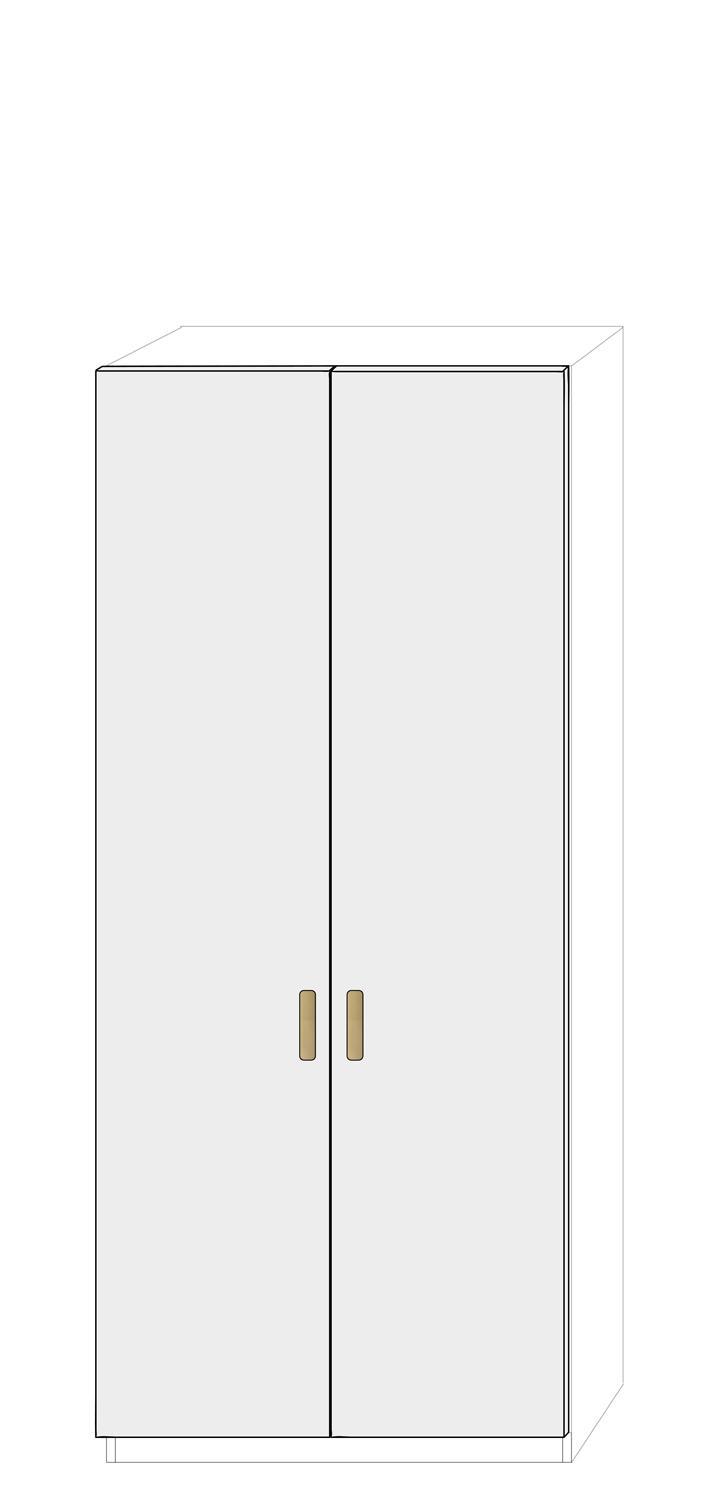 Kort vänsterhängd dörr 50cm Pax - fanér med paula grepp