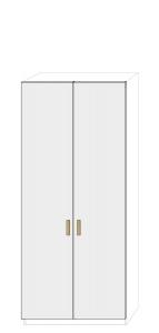 Dörrpar 100cm Pax - fanér med paula grepp