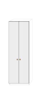 Dörrpar 75cm Pax - fanér med pixie grepp