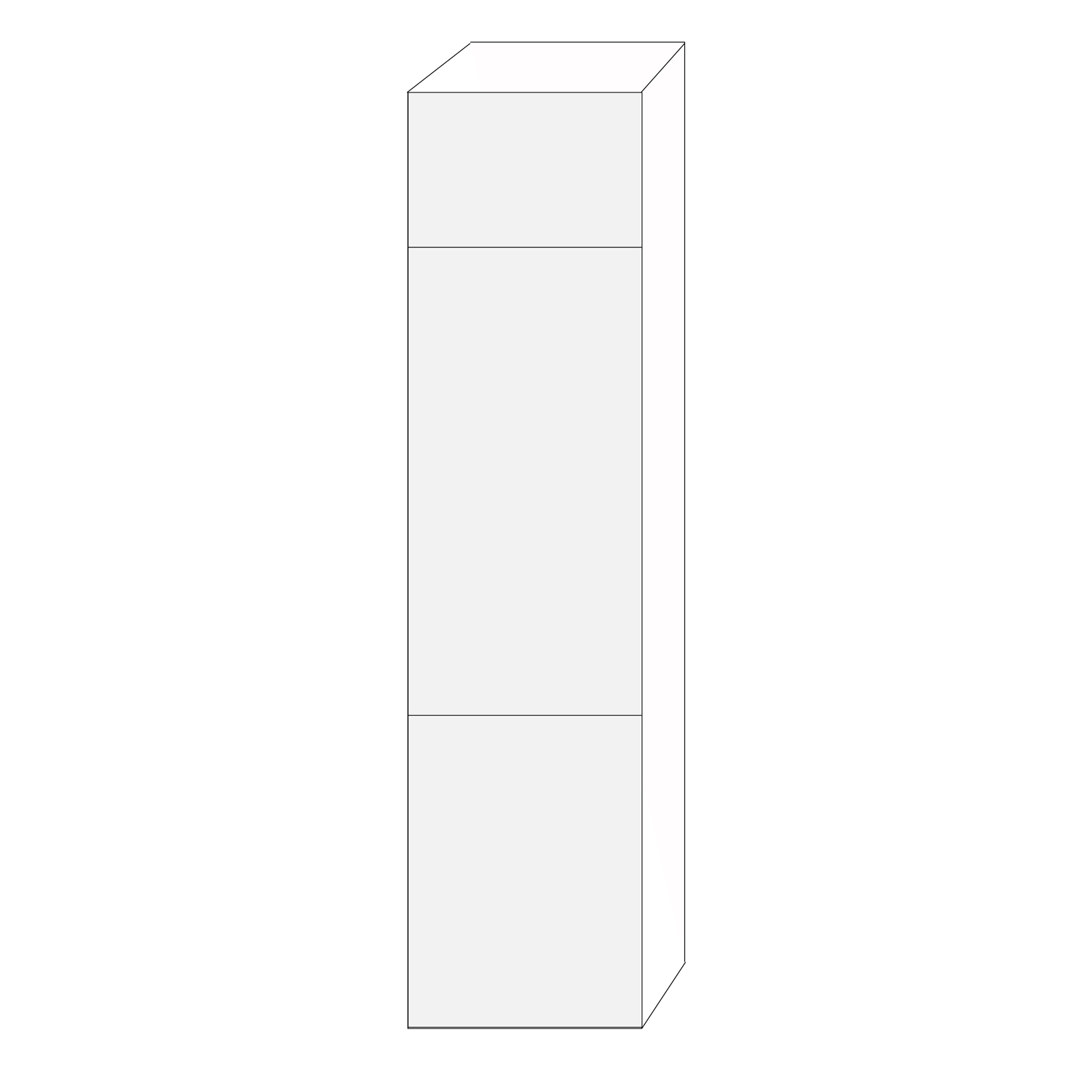 Fanér 60x240 - 3 luckor högerhängda 40/120/80
