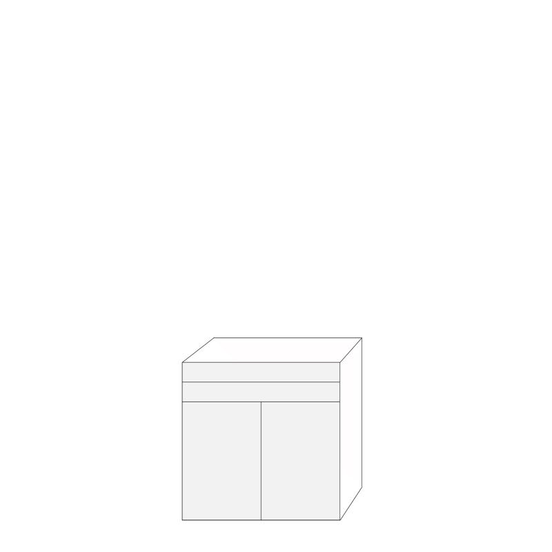 Af Kant 80x80 - 2 lådfronter 2 luckor