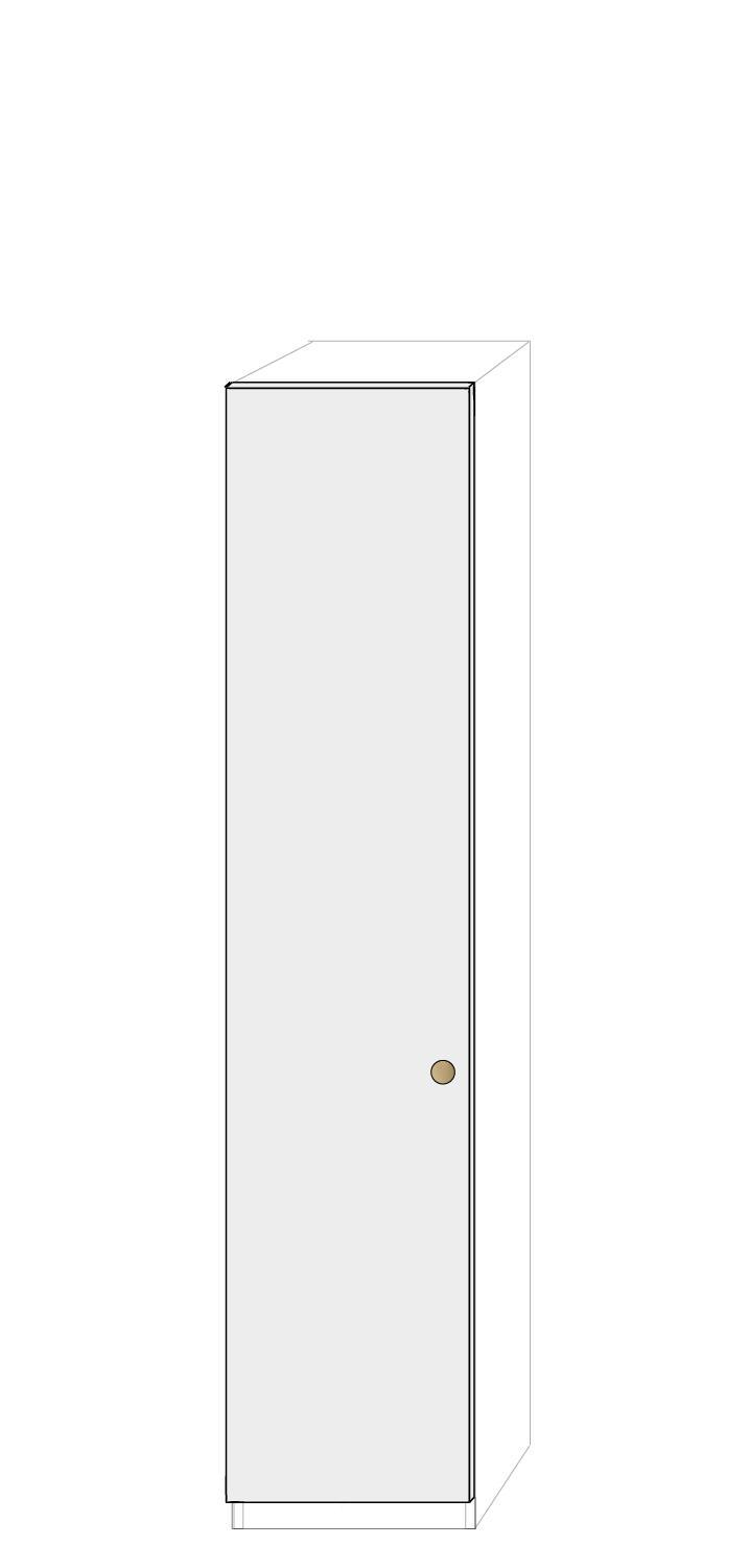 Vänsterhängd dörr 50cm Pax - fanér med pixie grepp