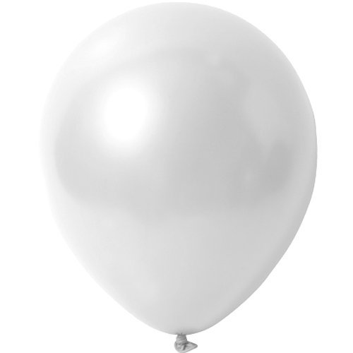 Metallisk PärlaVit Små Ballong. 10 pack. 12.7cm
