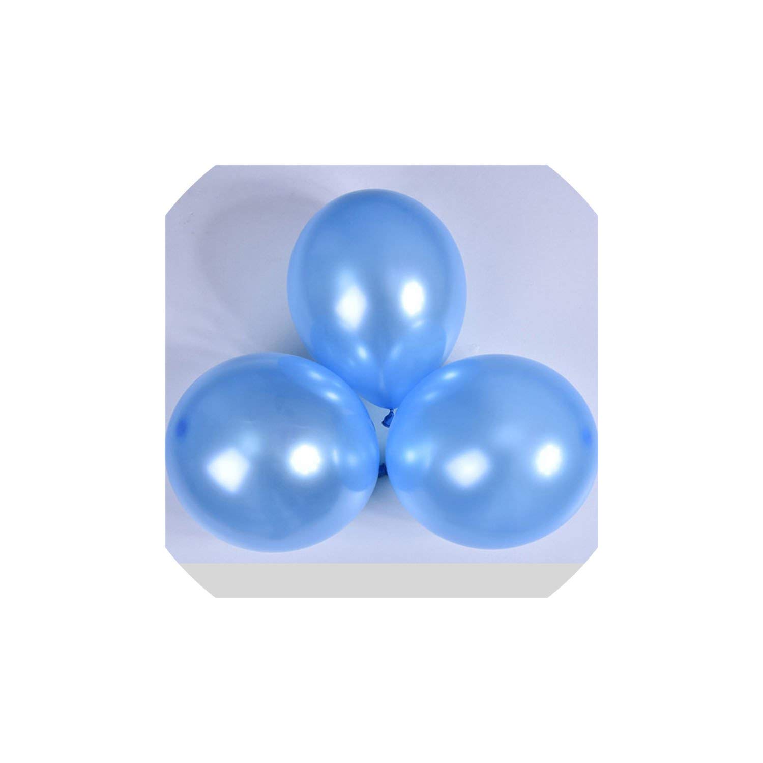 Metallisk Ballong i ljus Blå. 10 pack.