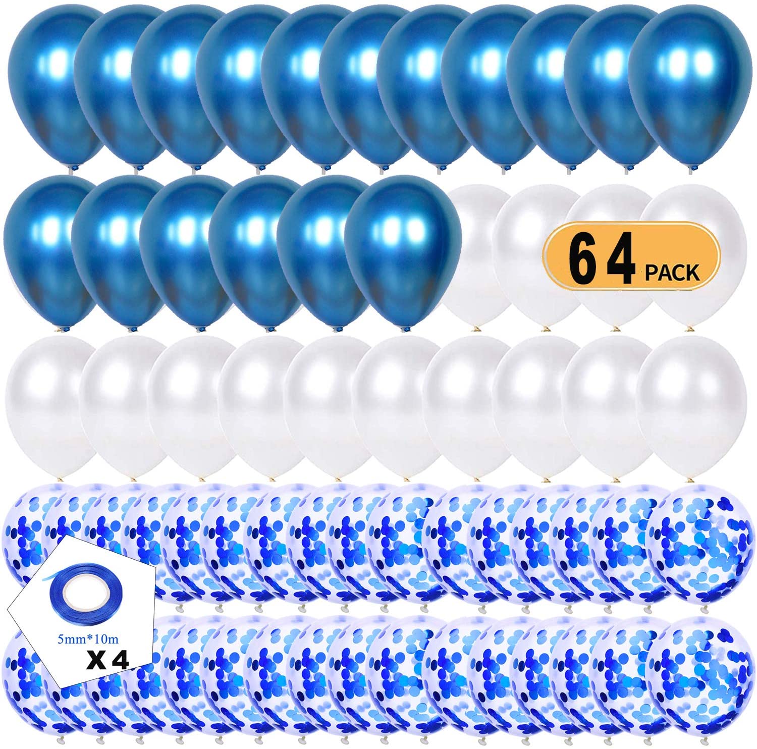 Ballong Bukett i Blå Chrome. 60 delar.