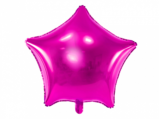 Mörk Rosa Stjärna Folie Ballong. 45cm