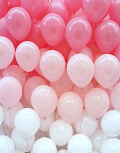 pastell rosa ballong bukett