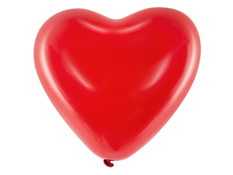 Röd Hjärta latex ballong