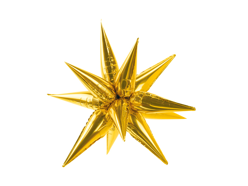 Folieballong Stjärna 3D, 70cm, guld