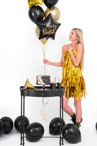 stjärna folie ballong i guld happy birthday