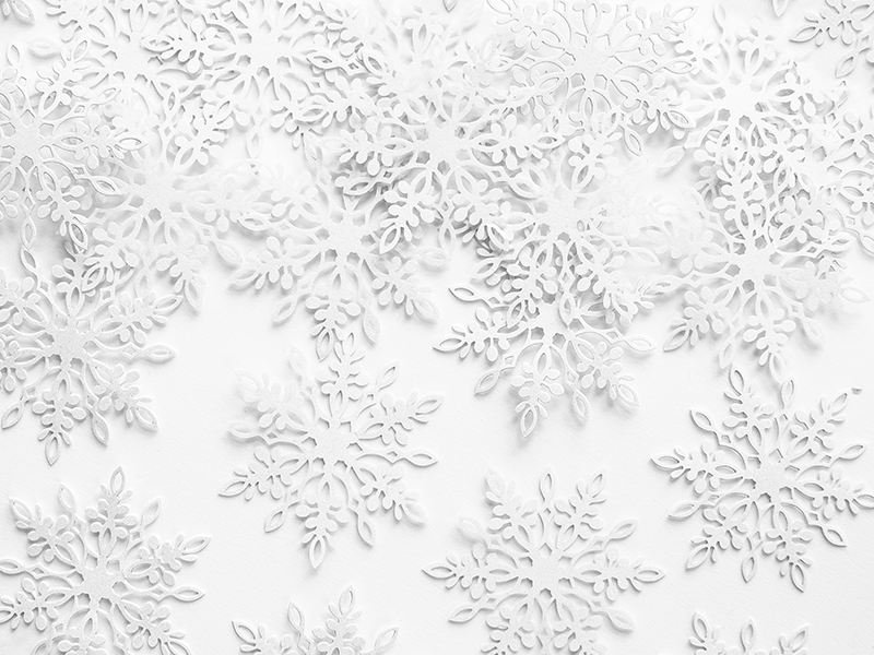 Konfetti snöflingor, pärla, 3,1 x 3,6 cm, 20 styck