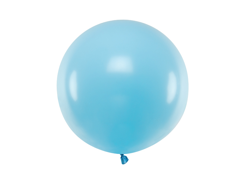 Gigantisk Ballong I Pastell Ljus Blå.  60cm. 1 Styck.