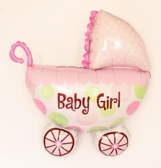 Barnvagn Baby Girl - Baby Shower folieballong