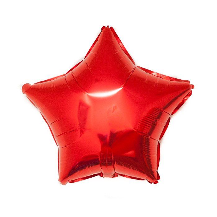 röd stjärna folie ballong