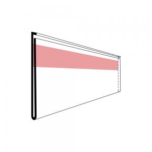 Etiketthållare rak 210x39 mm 50 st/fp