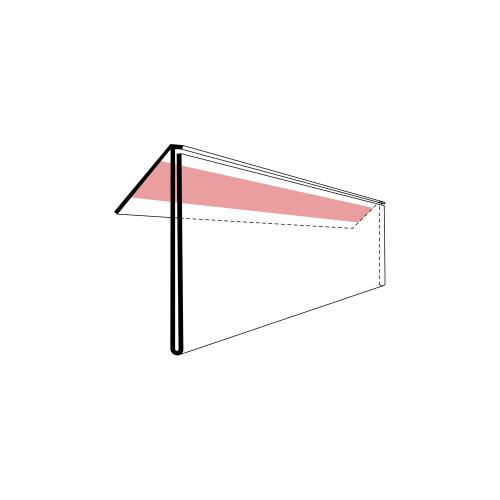 Etiketthållare 210x39 mm 50 st/fp vinklad 27