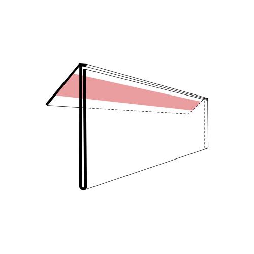 Etiketthållare 210x60 mm 50 st/fp vinklad 27