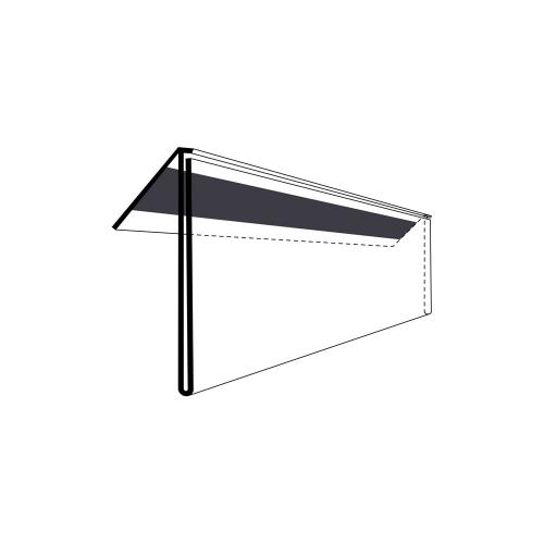 Etiketthållare 210x39 mm 50 st/fp vinklad 45 magnet