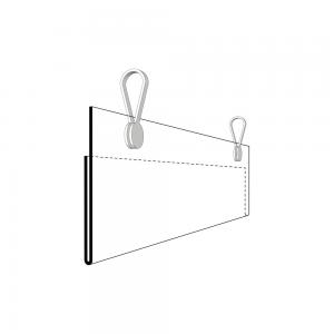 Etiketthållare 210x60 mm 50 st/fp med clips