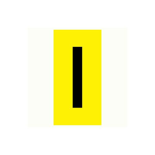 Bokstav I - 75x150 mm 5 st/fp