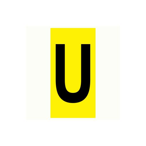 Bokstav U - 75x150 mm 5 st/fp