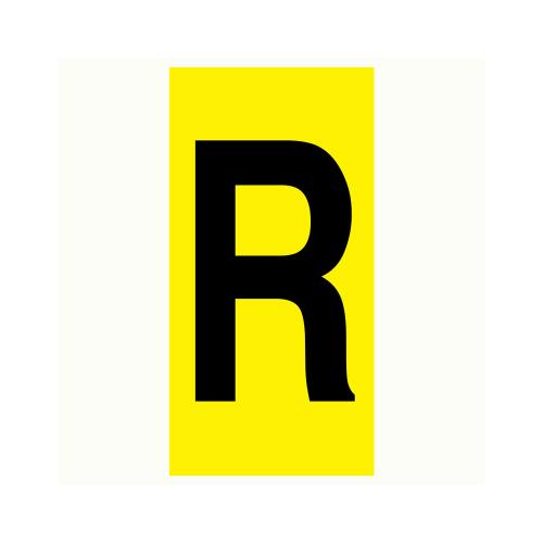 Bokstav R - 100x210 mm 2 st/fp