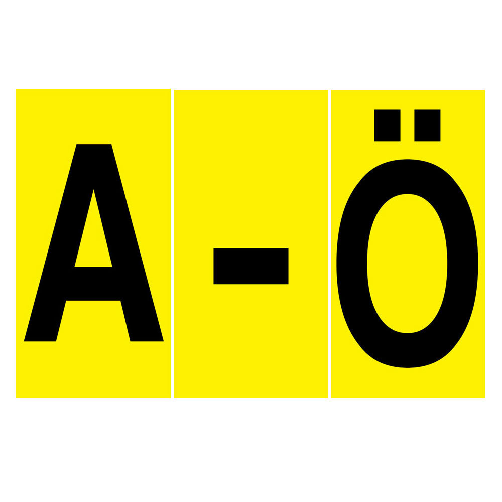 Bokstäver A-Ö - 210x300 mm 29 st/fp