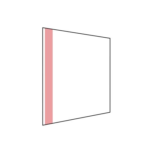 Skylt 100x210 mm rak med självhäftande 5 st/fp