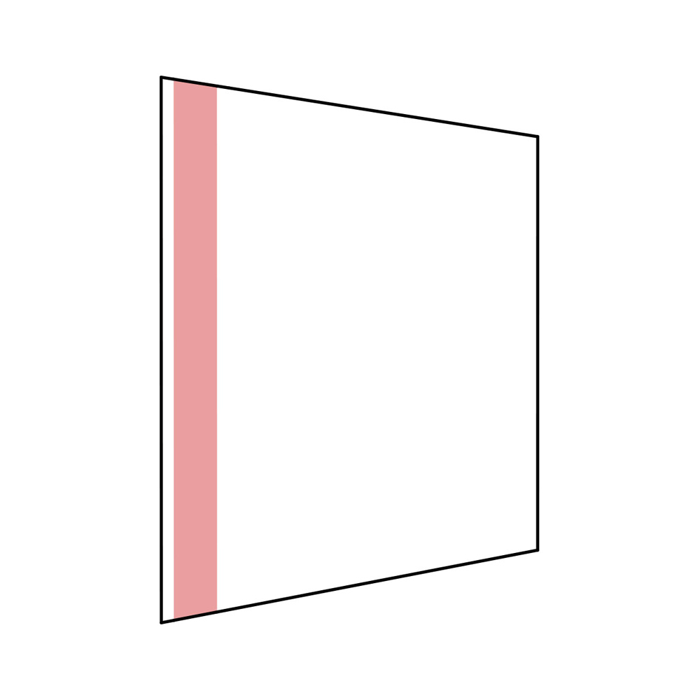 Skylt 210x300 mm rak med självhäftande 5 st/fp