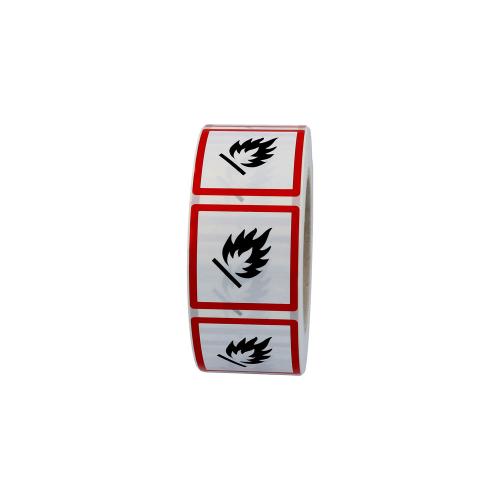 GHS 02 Brandfarlig 25x25 mm 1000 st/rl
