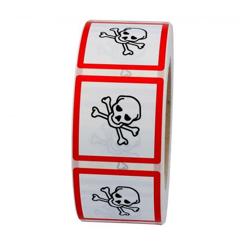 GHS 06 Giftig 100x100 mm 500 st/rl