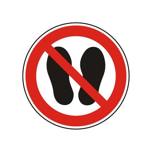 Trampa ej här rund 100 mm 10 st/fp