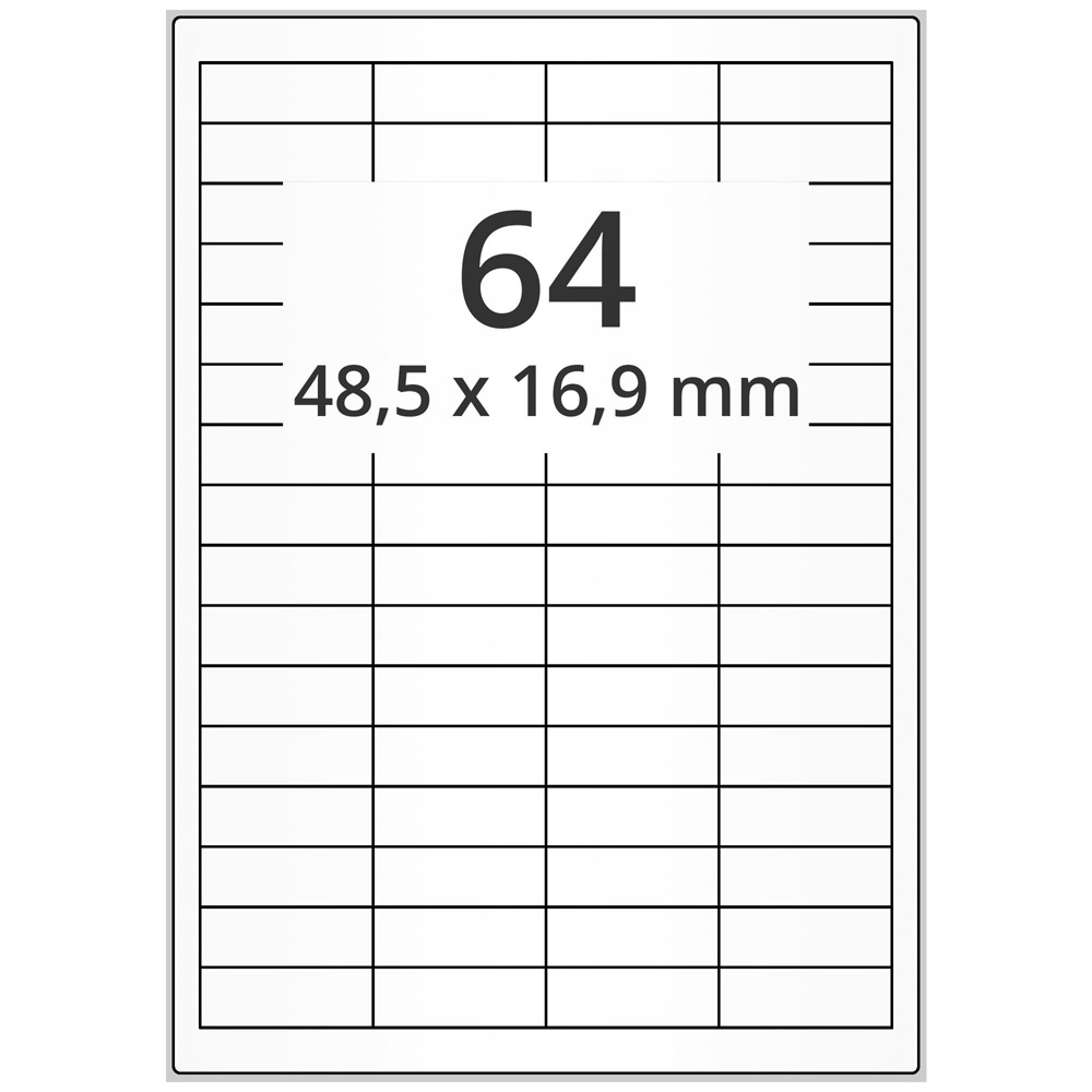 A4 las 48,5x16,9 mm 6400 st