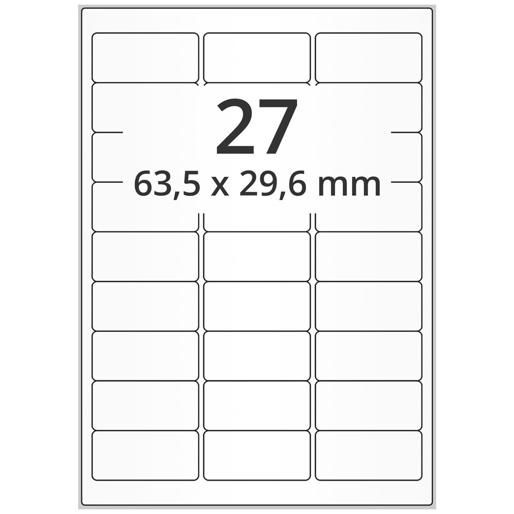 A4 63,5x29,6 mm 2700 st