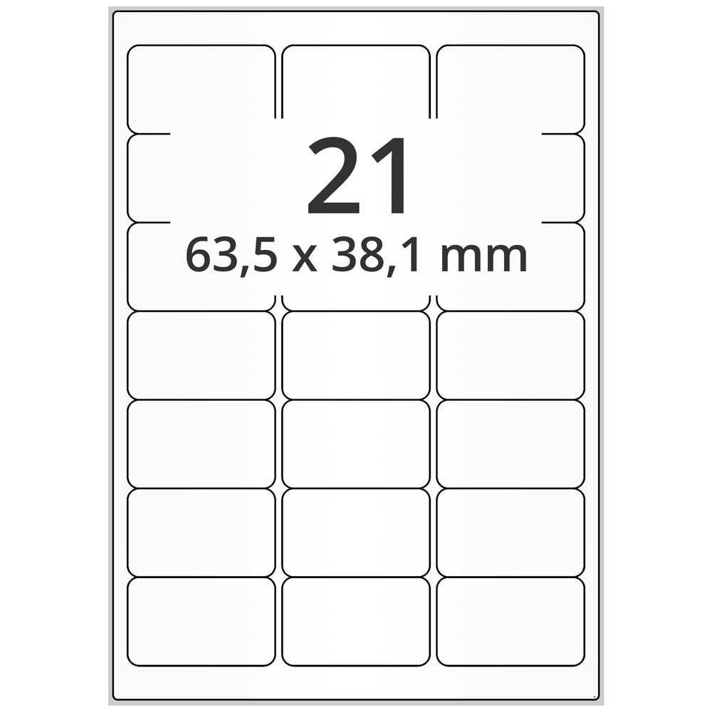 A4 63,5x38,1 mm 2100 st