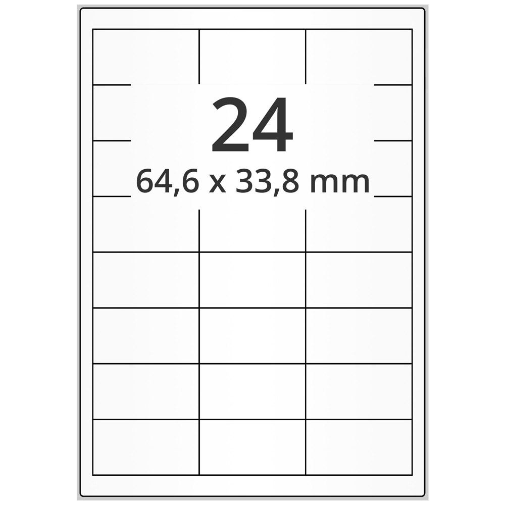 A4 64,6x33,8 mm 2400 st