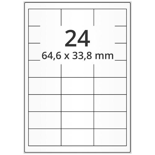 A4 64,6x33,8 mm 2400 st
