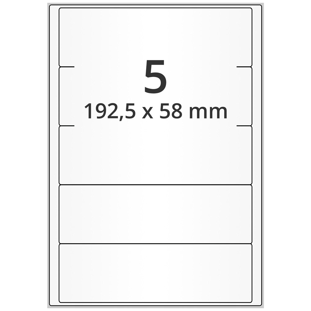 A4 192,5x58 mm 500 st