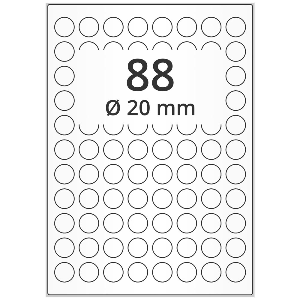 A4 rund 20 mm 8800 st