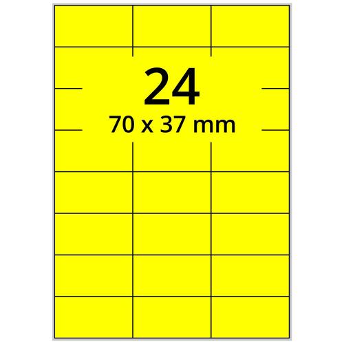 A4 70x37 mm 2400 st gul
