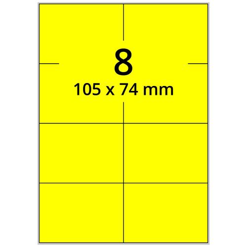 A4 105x74 mm 800 st gul