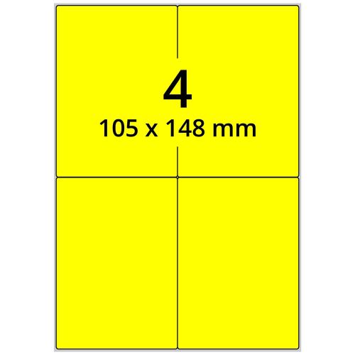 A4 105x148 mm 400 st gul