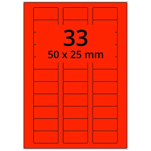 A4 50x25 mm 3300 st röd