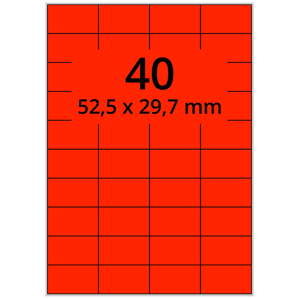 A4 52,5x29,7 mm 4000 st röd