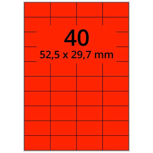 A4 52,5x29,7 mm 4000 st röd