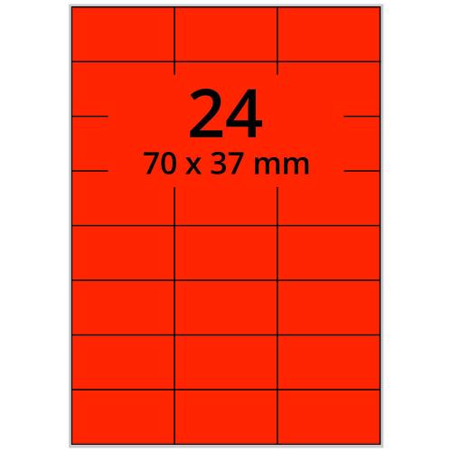 A4 70x37 mm 2400 st röd