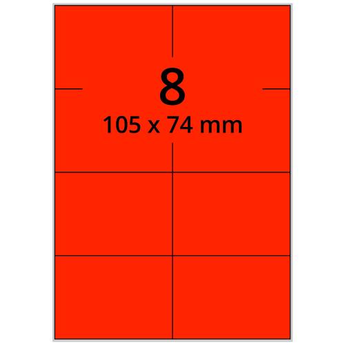 A4 105x74 mm 800 st röd
