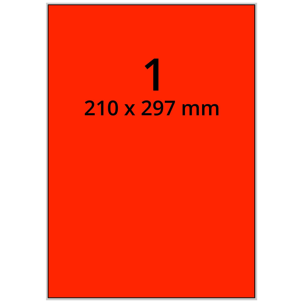 A4 210x297 mm 100 st röd